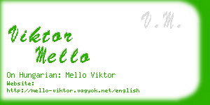 viktor mello business card